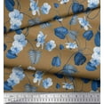 thumbnail image 2 of Soimoi Velvet Fabric Leaves & Floral Artistic Printed Fabric 1 Yard 58 Inch Wide, 2 of 5