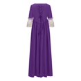 thumbnail image 3 of NMMUED Robe Vintage pour Femmes Robes Régence pour Femmes Tenue Renaissance Femmes Robes Maxi Costumes d'Halloween pour Femmes Cadeaux d'Halloween pour Femmes Robes d'Halloween pour Femmes Violet TG, 3 of 5