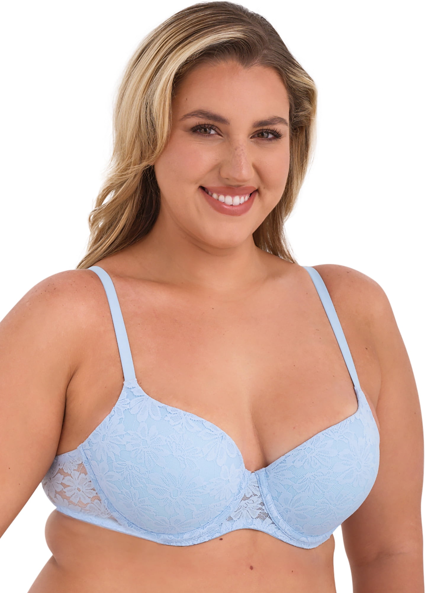No Boundaries Women's All Over Lace Push Up Bra with Sugarcup, Sizes 34A-40DD
