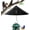 Black, variant on UU&T Squirrel Shield 20 Inch Plastic Wrap Around Baffle for Outdoor Wild Bird Seed Feeder, Squirrel Proof, White