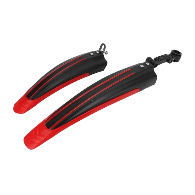 Bicycle Front Rear Mudguard, High Elasticity Thickened Bicycle Mudguard Wear Resistance For 22 Inch Front And Rear Wheels For 24 Inch Front And Rear Wheels Red