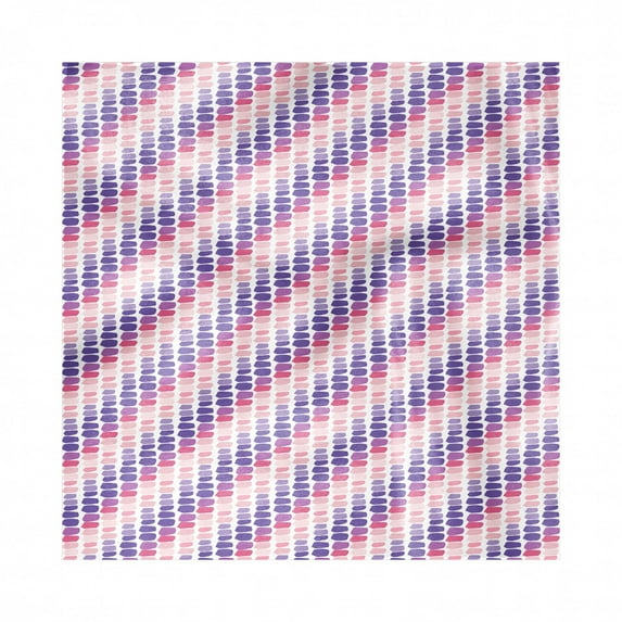 Abstract Decorative Napkins Set of 4, Colorful Brush Stroke Inspired Pattern with Gradient Purple Hues of Uneven Tiles, Silky Satin Fabric for Brunch Dinner Party, 18", Multicolor, by Ambesonne
