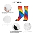 thumbnail image 5 of Athletic Socks Rainbow Pride Flag Sport Running Calf Socks Crew Socks for Men Women, 5 of 7