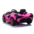 thumbnail image 3 of YYAO 12V Kids Electric Ride-on Toy with Remote Control, Battery Powered Sports Car, Pink, 3 of 7