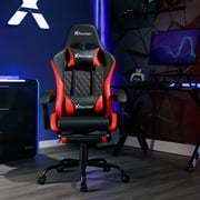 X Rocker Apex PC Gaming Chair with Massage Function and Footrest, Red