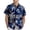 A013-Sky Blue, variant on Men's Hawaiian Shirt Button Up Short Sleeve Floral Print Casual Loose Fit Tropical Beach Vacation Shirts