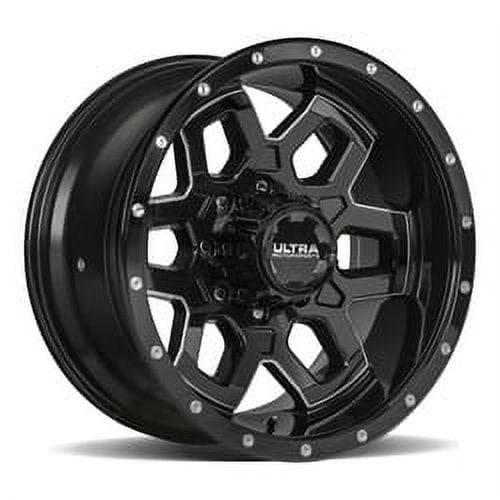 20x9 Ultra 217BM Warlock Gloss Black Milled Wheel 6x135 (1mm)