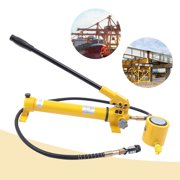 SENDERPICK 30 Ton Hydraulic Ram Jack + Hand Pump Stoke Mini Protable Hydraulic Cylinder Industrial Super Thin Lifting Jack, not for Car (30T Hydraulic Jack + CP-700 Pump)
