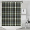 thumbnail image 2 of Rustic Plaid Waterproof Shower Curtain, Fabric Bathroom Shower Curtain Featuring Classic Buffalo Plaid, Retro Checkered Pattern, Colorful Checkerboard Design, Machine Washable, Hooks Included, 2 of 5