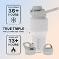 thumbnail image 2 of Coldest Sports Shaker Water Bottle with 3 Lids (Chug Lid, Straw Lid, Loop Lid) Tumbler with Handle, Fits Cup Holder (26 oz, Carrara Marble), 2 of 6