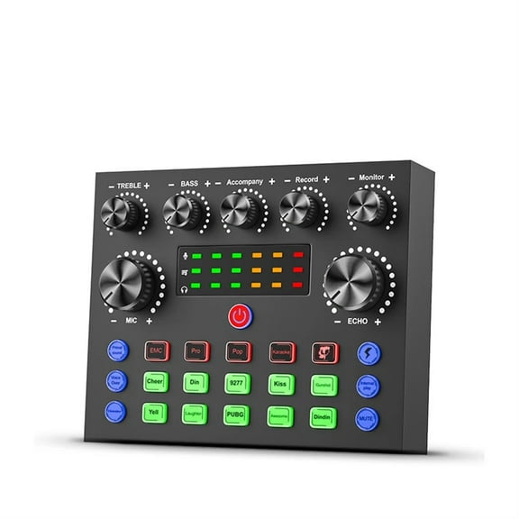 V8S Live Microphone Sound Card For Audio Mixer Streaming Board Music Recording Broadcast ,Precision Control
