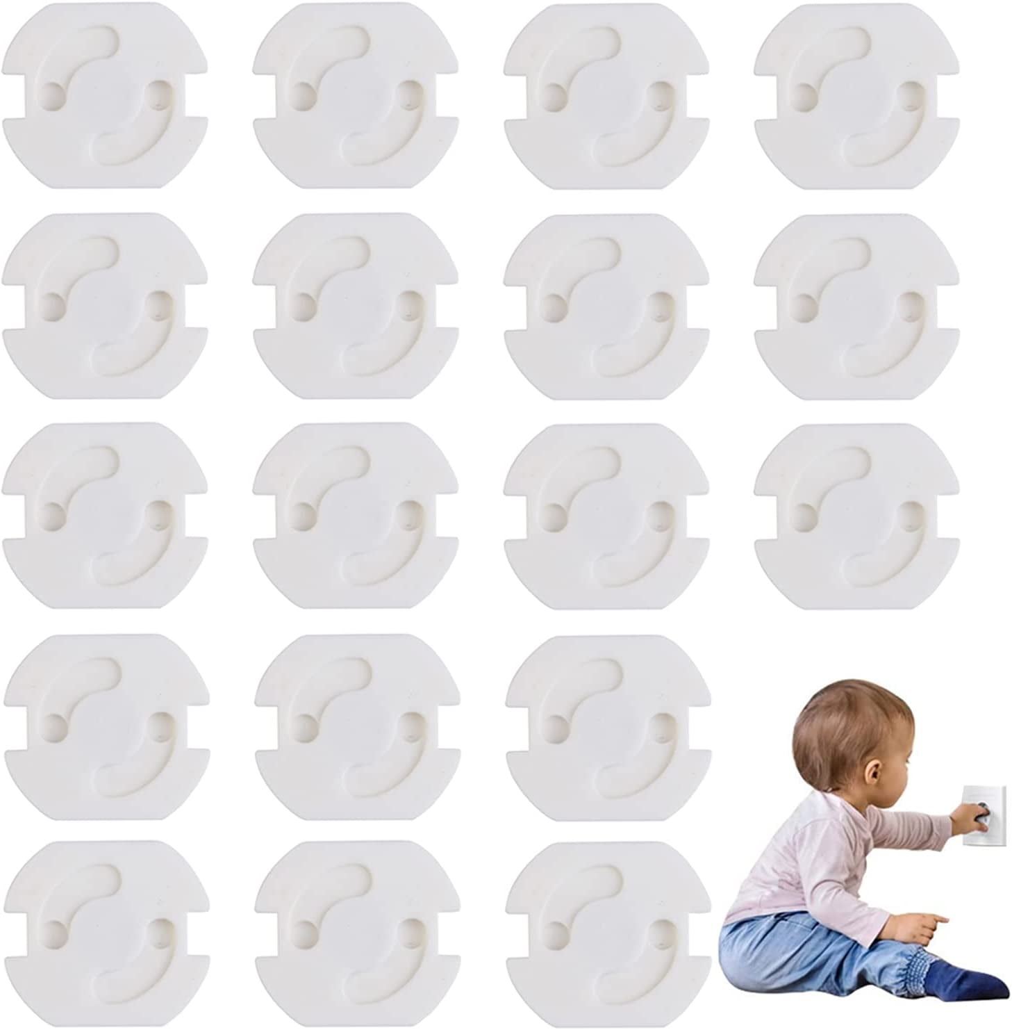 Child Socket Cover, 18 Pieces Baby Socket Cover, Rotating Mechanism