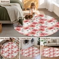 thumbnail image 5 of Round Rug 7Ft Washable Non-Slip, Spring Flowers Circle Area Rugs for Living Room Bedroom, Farmhouse Chinese Pink White Floral Indoor Floor Mats Carpet Runner for Home Decor Aesthetic, 5 of 8