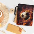 thumbnail image 4 of HELLHERO Polyester Fabric Paperback Book Cover Retro Flames Football Zipper Bag Book Lovers Gift Paperbacks Vintage, Flames Football, 4 of 5