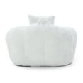 thumbnail image 5 of Giant Oversized Bean Bag Chair with Footstool - Faux Fur Shell-Shaped, Pre-Filled for Adults & Kids, Floor Sofa for Gaming, Reading, Living Room & Bedroom, 5 of 9