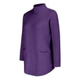 thumbnail image 6 of Women's Loose Fit Tunic Sweater, Plus Size Longline Knit Top, Slimming Casual Tunic, Mid-Length Round Neck Pullover, Fall Winter Blouse, Oversized Cozy Sweater, Outerwear Tunic Top Purple XXXL, 6 of 9