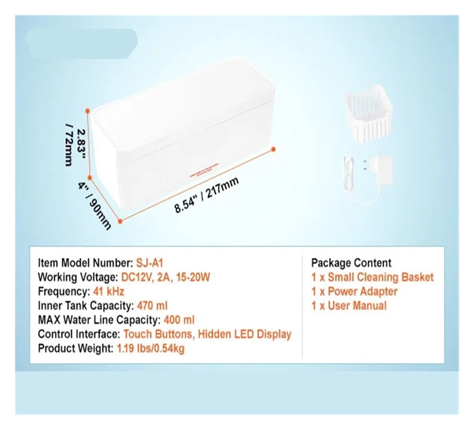 650ml Ultrasonic Cleaner Mini Portable Washing Machine Ultrasound Bath Cleaning Devices for Glasses Home Appliance