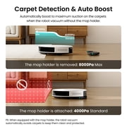 Lefant M350L Robot Vacuum and Mop, 40-Day Self-Emptying, Smart Obstacle Avoidance, WiFi/Alexa, Multi-Floor Mapping, 150 Min Runtime