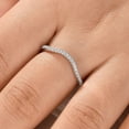 thumbnail image 4 of Newshe Jewellery Moissanite Curved Wedding Bands for Her Stacking Eternity Rings 925 Sterling Silver Wishbone Size 8, 4 of 7