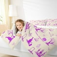 thumbnail image 4 of Manfei Magic Halloween Full Size Comforter Sets for Kids, Purple Pumpkin Castle Bedding Comforter Set, Gothic Cartoon Reversible Bedding Sets, Luxury Bedroom Decor, 3 Pieces, 4 of 8