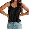 thumbnail image 3 of Bling Bling Women's Sleeveless Sequin Tank Top Camisole Summer Sexy  Vest Tank Tops, 3 of 5