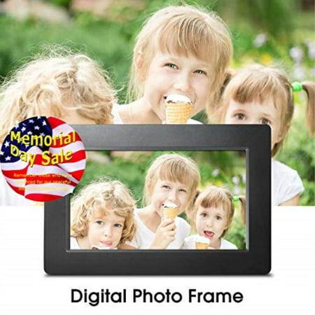 7-inch high resolution wide screen 16:9 ultra-thin digital photo frame, plug and play