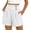 White, variant on Admvng Womens Plus Size High Waisted Shorts Pleated Trendy Summer Casual Shorts