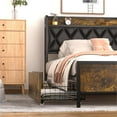 thumbnail image 3 of GAZHOME Twin Size Platform Bed Frame with Charging Station, 4 Storage Drawers and Headboard, No Box Spring Required, 3 of 6