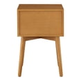 thumbnail image 4 of Leptis Mid-Century 2-Drawer Solid Wood Side Table, Light Oak, 4 of 9
