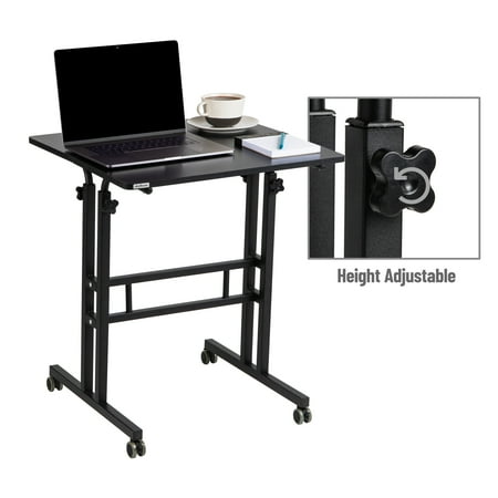 Mind Reader - 2 Tier Sit and Stand Desk XL - Black