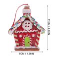 thumbnail image 3 of 1pc House Shape Hanging Adornment Xmas Tree Resin Pendant Hanging Ornament, 3 of 4