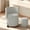 Gray, variant on SJZNOI Foldable Back Round Swivel Vanity Stool, Rolling Makeup Chair with Built-in Storage, Soft PU Leather Small Upholstered Ottoman for Home Bedroom Living Area,Gray