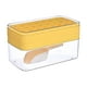 thumbnail image 2 of Bandeja para cubitos de hielo con tapa y contenedor | Juego de moldes de plástico para 50 cubitos con pinzas | Contenedor de hielo apto para uso alimentario para el hogar, fiestas y refrigeración, 2 of 5