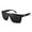Polarized Gray Lenses With Black Temples 001, variant on FEISEDY Men Sunglasses Polarized Oversized Square Flat Top Cycling Running Fishing Golf Hiking Sports B2990
