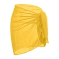 thumbnail image 4 of Plus Size Swimwear Flowy Lightweight Wrap Sarong Seaside Summer Tops,Yellow,S, 4 of 4