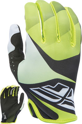 Fly Racing Unisex-Adult Lite Gloves Lime/Black/White XX-Large 370-01512 