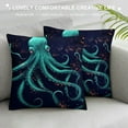 thumbnail image 3 of Nawypu  Throw Pillow Cover Pillowcase Stain Cushion Covers Nautical Octopus Deep Sea Tentacle Square Pillow Cases for Sofa Couch Bed, 3 of 5