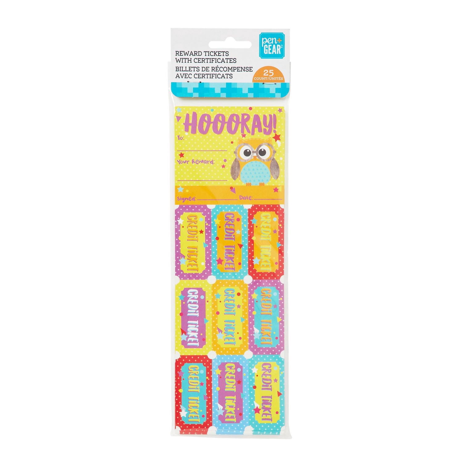 Pen & Gear Reward Tickets with Certificates, 25 Count