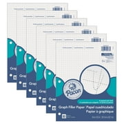 Pacon Graphing Paper, White, 3-Hole Punched, 1/4" Quadrille Ruled, 8" x 10-1/2", 80 Sheets Per Pack, 6 Packs