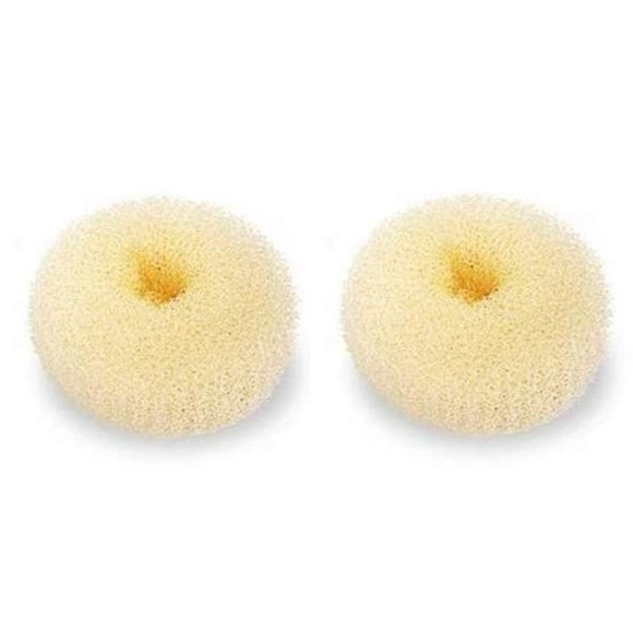 NICEMOVIC Hair Donut Bun Maker 2 piezas moldeador de moño estilo anillo grande para cabello grueso y largo (3,5 pulgadas/marrón)