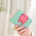thumbnail image 5 of Cartera pequeña para niñas y mujeres, diseño de gato bonito, monedero, portamonedas, organizador de tarjetas (verde) oso de fresa Electrónica, 5 of 5