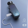 thumbnail image 2 of K65 Tie-Clip Retractable Wired Bluetooth Headset In-Ear Digital Display Long-Life Business Single-Ear Headse, 2 of 5