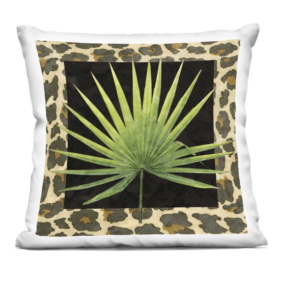 Stupell Industries - Tropical Patterned Palm Throw Pillow 18" x 18" by Alonzo Saunders