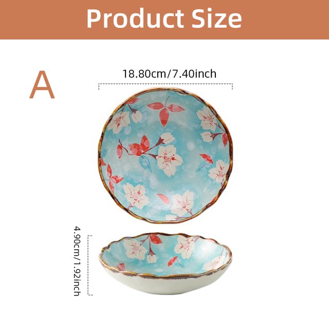 Ceramic Plates, Japanese Ddishes, Home Tableware, Creative Round Dishes, Dinner Plates, High-quality Deep Plates A style