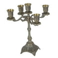 thumbnail image 4 of Portavelas cónico, candelabro, decoración rústica, soporte para velas, candelabro para 5 brazos 10x10x305cm, 4 of 9