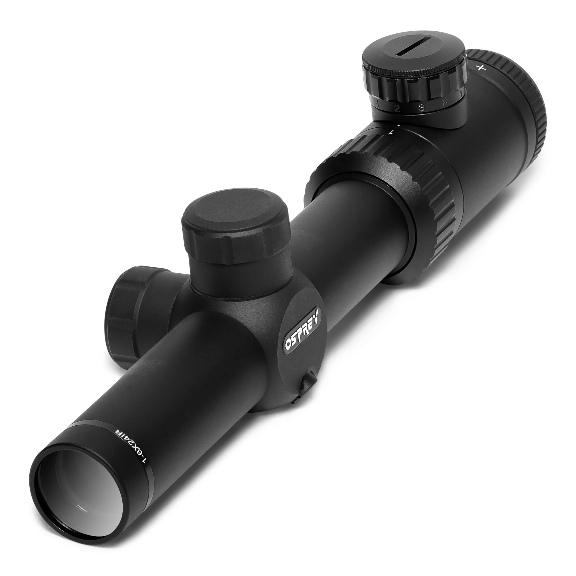 Osprey Global 1-6X24 Scope: Illuminated Rangefinder Reticle Scope, Black
