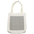 thumbnail image 1 of Black and White Tote Bag, Simple and Abstract Graphic Pattern with Big Small Dots and Lines, Cloth Linen Reusable Bag for Shopping Books Beach and More, 16.5" X 14", Cream, by Ambesonne, 1 of 2
