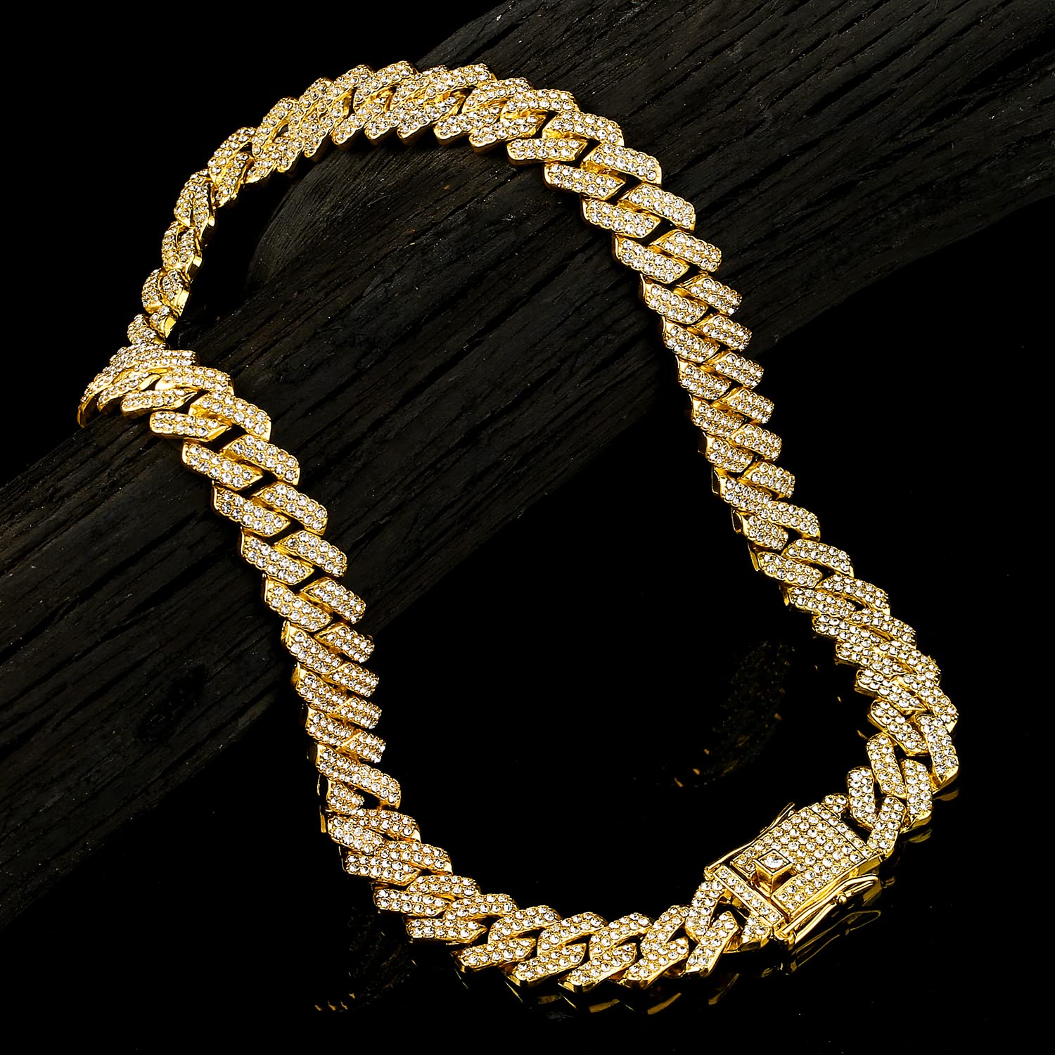 Causdon Gold Necklace,Cuban Link Chain 