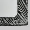 thumbnail image 5 of Full Size Satin Fitted Sheet, Soft and Breathable Deep Pockets Fitted Sheet Only, Wrinkle Free & Fade Resistant,Dark Gray, 5 of 5
