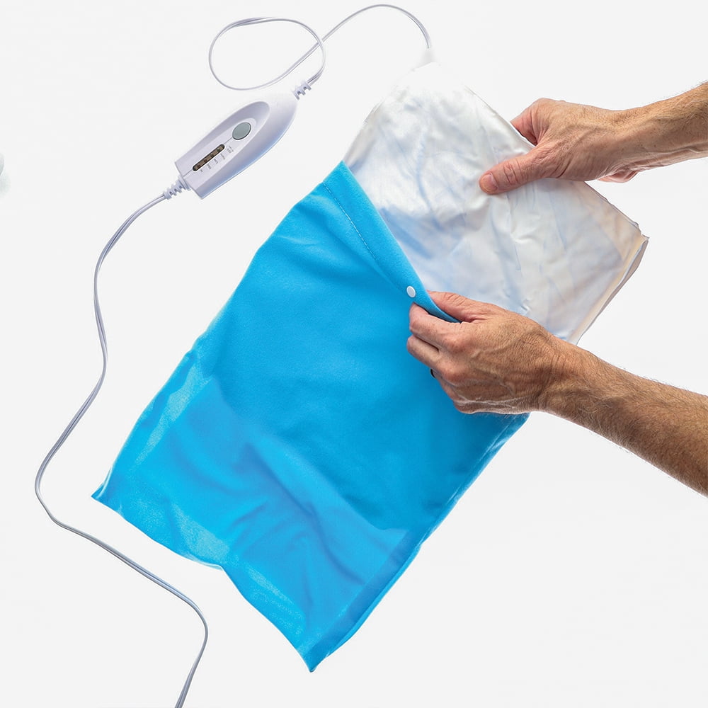 BodyMed Moist & Dry Heating Pad with Auto Shut Off Heating Pad for Neck, Shoulder, Back and Muscle Discomfort Relief - 12 in. x 15 Inch, Blue